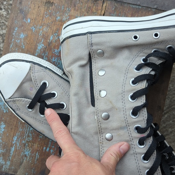 Converse All Star Chuck Taylor Knee High Sneaker Boots Gray Women's Size… - Picture 8 of 8